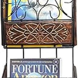 Wall Mounted Wooden Magazine Rack Organizer for Living Room, Bedroom, Dining Room, Kitchen, Bathroom, Entryway-image-71