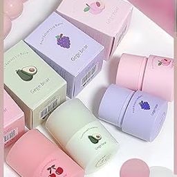 Gege Bear 4 Shade Lip Balm for Women | Baby Pink to Grape Tint | 4 Natural Fruit Shades in One | Chemical-Free with Soft Finish | Lip Care with Color Changing Effect (01# Peach, 13g)-29