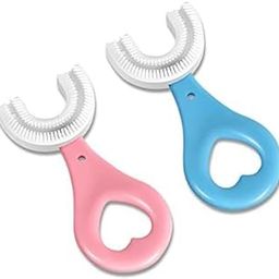 INDUXIN Kids Soft U-Shaped Toth brush || Soft Silicone Toothbrush for Kids || Soft Tooth Brush for baby Age 2-12 yrs Mannual Toothbrush (Pack of 2)-19