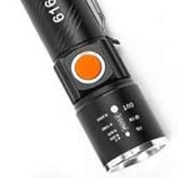 LISTA Rechargeable USB Black Torch 616, Portable Flashlight, Emergency Light-19