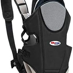 Chinmay Kids Premium Baby Carrier Cum Kangaroo Bag Shoulder Belt Sling Backpack Baby Holding Strap Adjustable Carry Bag Baby Carrier Cum Kangaroo Bag (Black,Grey)-image-13