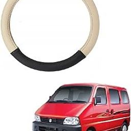 Car Steering Wheel Cover Black/Beige Colour Suitable for Maruti Suzuki Eeco-image-91