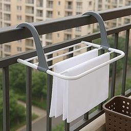 Panchhi Store Clothes Drying Stand for Balcony Metal Clothes Dryer Rack Laundry Hanger for Small Clothes Foldable Heavy Duty Cloth Hangers Multicolor-29