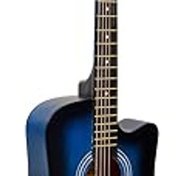 Medellin 38 Inches Basswood Acoustic Guitar With Matt Finish With Picks(Blue)-12