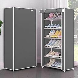 YouCopia Portable Shoe Rack with Dustproof Zip Cover - DIY MultiPurpose Shoe Rack Organizer, 6-Layer Shoe Rack for Home -Shelf with Dustproof Door Entryway for Heels/Slippers-11