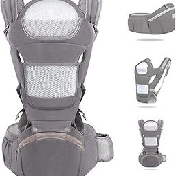 VPGS Baby Carrier with Hip Seat, Multi-Functional 6 in 1 Baby Carrier Newborn to Toddler for All Seasons, Baby Backpack Carrier for Toddler, Infant Newborn, Multifunctional Carrier-26