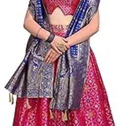Women's Jacquard Semi-Stitched Lehenga choli-picture-25