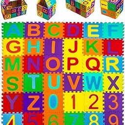 LUCID...We Build Relations Lucid Alphanumeric Puzzle Foam Mat For Kids(A-Z&0-9)|Alphabet,Numerals Puzzle,Colorful Kids Rug Play Mat Soft Floor(Multi Colour,11X11 Cm Each(Atoz,And 0 To 9 Numbers)-12