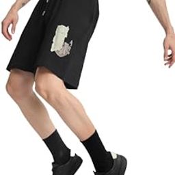 Men's Athletic Drawstring Shorts, White, Casual Cotton Knit-image-60