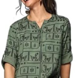 Elegant Rama Top – Cotton Blend Three-Quarter Sleeves Women’s Designer Fashion for Everyday Look-picture-19