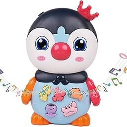 Wembley Penguin Piano Toys for Kids with Flashing Light Sound Effects of Animal & Music Early Development Interactive Learning Musical Toys for Baby Boys & Girls Age 12 Months Above - Blue-21