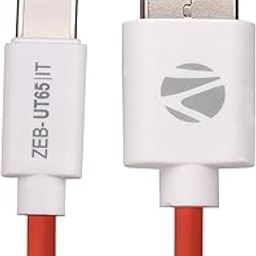 ZEBRONICS Ut65 Usb - Type C Cable, 65 Watts, Rapid Charging, Charge & Sync, 1 Meter| Samsung | Oneplus | Xiaomi | Realme | Oppo,Multicolor-25