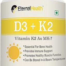 EternalHealth Vitamin D3 with K2 as MK-7 - Vitamin D & K Complex - Vitamin D3 & K2 as MK-7 - (120 Vegetable Capsules)-picture-18