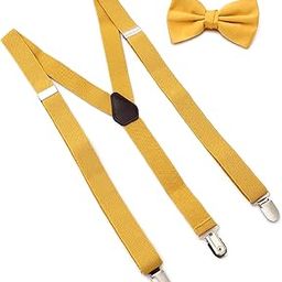 Bowtie and Suspenders for Men | Y Shape Suspender and Bow Tie | Many Colors to Choose From-image-76