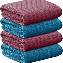 Story@Home Microfiber Hand Towel, Gym Workout Super Soft, Absorbent, Lightweight, Ultra Quick-Drying, Soft And Durable Travel Use 400Gsm- 60Cm X 40Cm-Combo, Pink Blue-16