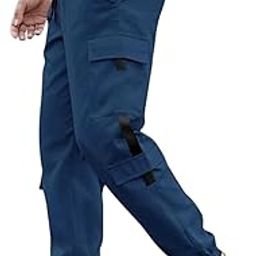 Men’s Solid Pattern Cargo Pants | Casual Lycra Blend Trousers | Regular Fit with Drawstring | Everyday Utility Wear [Pack of 1]-image-2