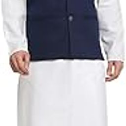 Men's Cotton Solid White Kurta Churidar With Twill Nehru Jacket Set-picture-14