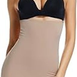 Half Slips for Under Dress Women Tummy Control Seamless Slip Slimming Shapewear, Beige-no Crotch Hook, Small-image-9
