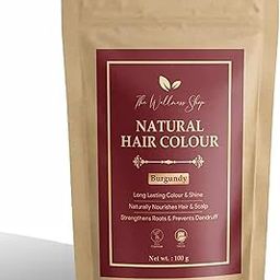 The Wellness Shop Natural Burgundy Hair Colour Powder- 100g | Heena, Bhringraj, Shikakai Extracts | Covers Gray Naturally | Herbal Hair Dye for Silky & Soft Hair Color | Ammonia-Free | Men & Women-28
