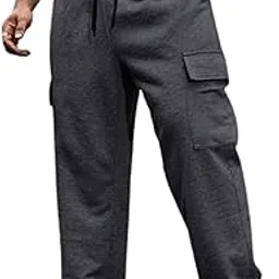 the modern soul Men's Cargo Track Pant for Men (Cotton Blend | Loose Fit)-picture-1