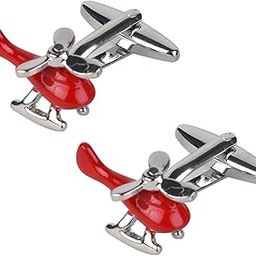 Shining Jewel Designer Stylish Helicopter Design Silver Rodium Plated Cufflinks for Men (SJ_7151)-image-44