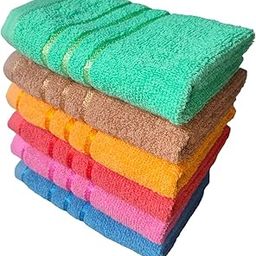 AYUS Cotton 450 GSM Hand Towel - Ultra Soft & Highly Absorbent for Facewash, Gym & Daily Use | 14x21 Inch | Set of 6-image-66