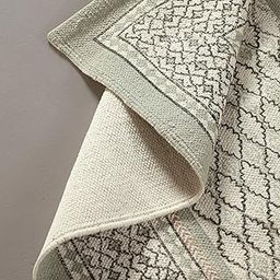 Peepul Tree Pure Cotton Hand Block Printed Rug for Bedroom in Aqua Green | 3 x 5 ft | Perfect for Bedroom Rugs, Bedside Rug | Dry Clean Recommended-picture-9