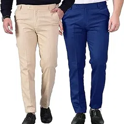 ad & av Men's Formal Pant Comfort Classic Fit | Tailored Trousers Solid Formal Pant | Combo Formal Pant for Men-picture-30