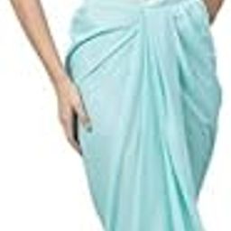 Women's Modern Traditional Pre-Stitched Satin Saree with Modern Crop Top Blouse - Elegant Black Draped Sari for Parties and Special Occasions-image-41
