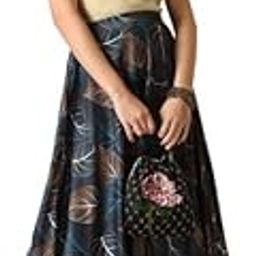 VAIGSHA'S Long Skirts for Women Floral Print Skirt|American Poly Spandex Casual Skirt for Girls|Summer Skirt|Huge Flare 39Inch Height (No Top Included)-picture-10