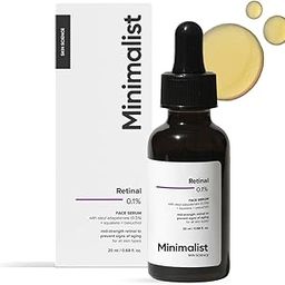 Minimalist Retinal 0.1% Face Serum | Reduces Fine Lines & Wrinkles | Enriched with Bakuchiol & Squalane | Anti-Aging & Hydrating Formula | For All Skin Types | 20 ml-9