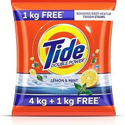 Tide Plus Double Power Detergent Washing Powder Lemon & Mint 4kg + 1kg FREE-image-10