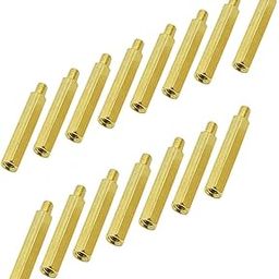 M4 x 30mm + 6mm Male to Female Thread Brass Hex Standoff Spacer Screws PCB Pillar - (15 Pcs)-image-80