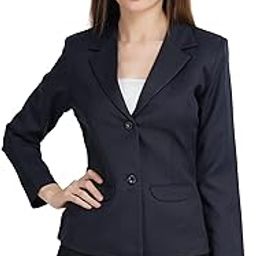 Casual Formal Blazer for Women || Regular Fit Stylish Blazer for Women's Black-picture-19