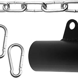 T Bar Row Handle for Barbell T-Bar Row Platform with Chain - Eyelet Attachment Fits 2" Olympic Rods Full 360° Swivel Ideal for Bent Over Exercises Targets Back Shoulder and Core Muscles-10