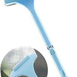 SHUTTLE ART 2 in 1 Window Mesh Cleaning Brush & Wiper with Double-Sided Handle, Extended Handle Window Cleaning Brush Net Cleaner Double-Sided Window Cleaner, Multicolor, Pack of 1-13