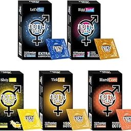 NOTTY BOY Valentine Day With Fruit Flavour Pack - 4IN 1 Big Dots, Over Time, Contour, Ribbed, Extra Lubricated and Ultra Thin Banana Condoms - 50 Unit-4