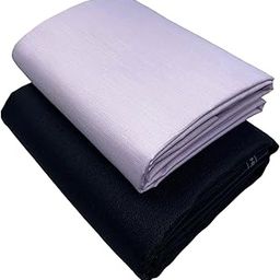 Premium Shirt and Trouser Fabric - Cotton Blend Material - 2.25 Meter Shirt Cloth - 1.20 Meter Pant Piece (Light Purple Shirt, Navy Blue Trouser)-34