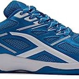 XOOM Non-Marking Cushion Badminton Shoe (White/Black, 4UK)-image-69