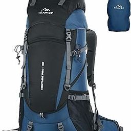 TRAWOC VENTURE PRO 65 Liter Internal Frame Camping Trekking Hiking Backpack Travel Bag for Men & Women Front & Top Loading Rucksack/Water Proof Rain Cover/Shoe Compartment, HK011-image-82