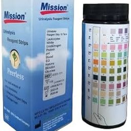 Mission 10 Parameters Urinalysis Reagent Strips, Pack of 100-17