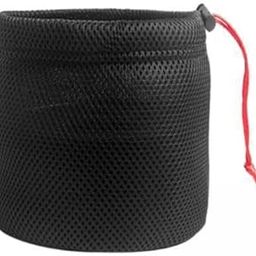Enakshi (LABEL) Creations 4xCamping Cooking Pot Bag Black Cutlery Organizer for Climbing Picnics Fishing 16cmx20cm-picture-27