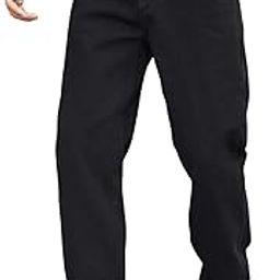 Men's Solid Regular Fit Mid Distressed Fashionable Trendy Denim Jeans(Black,32)-image-61