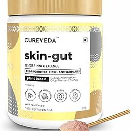 Cureveda SkinGut Pre & Probiotic Powder for Clear Skin | Supports Acne Control | Gut Health| Skin Detox | Plant-Based Formula with Antioxidants | No Added Sugar & Artificial Flavour(150 gm)-13