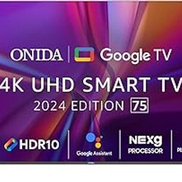 ONIDA 189 cm (75 inch) Nexg Series 4K Ultra HD LED Smart Google TV 75UIG-R (Black)-image-6