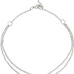 Flower Shape Layered Anklet With Solitaire Crystal Diamonds Painjan Payal Foot Chain Jewellery For Women and Girls-image-23