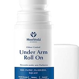Moolveda 5% Aha Bha Underarm Roll On | 2% Lactic Acid, 1% Mandelic Acid, 1% Salicylic Acid | Controls Odour & Reduces Pigmentation | 0% Alcohol & 0% Aluminium | 60ml-image-10