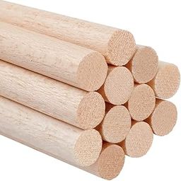 Prescent Round Long Wooden Dowels Sticks 30 cm and 12 MM in Thickness for Crafts, Cake Dowels, Home Décor, DIY Projects, and Much More (Pack of 8, 30cm x 12mm)-image-74