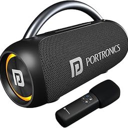 Portronics 30W Radiant 2 Portable Bluetooth Speaker with Wireless Karaoke Mic,6 Hour Playtime,HD Clarity Sound, Dual Driver, RGB LEDs, TWS Mode, BT5.3v, USB Drive, Aux in, Type C Fast Charging(Black)-26