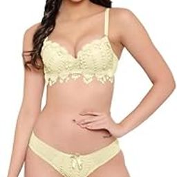 Women Elegant Lace Push Up Bra Panty Set Bridal Set Underwired Lingerie Set for Women Solid Padded Set Honeymoon Bikini Set-image-14